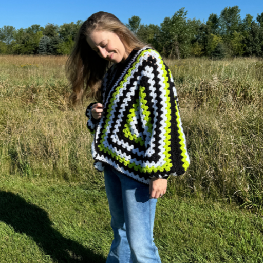 Hexagon Granny Square Cardigan