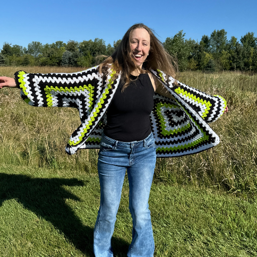 Hexagon Granny Square Cardigan