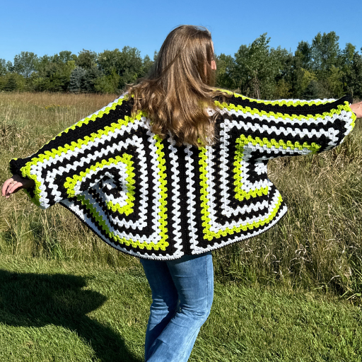 Hexagon Granny Square Cardigan