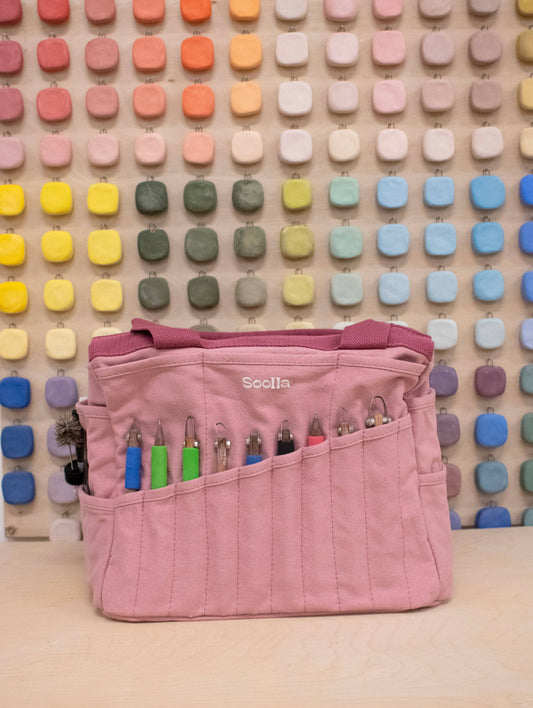 Soolla® Studio Crochet Project Bag, Desert Rose