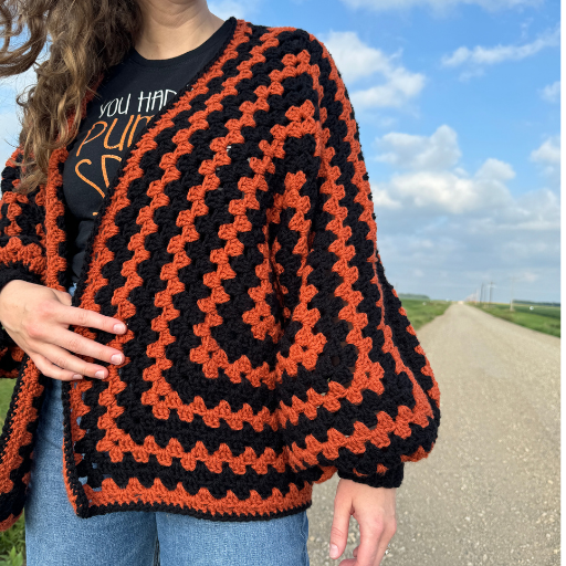 Hexagon Granny Square Cardigan