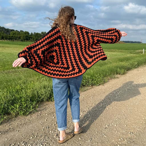 Hexagon Granny Square Cardigan