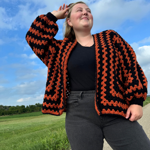 Hexagon Granny Square Cardigan