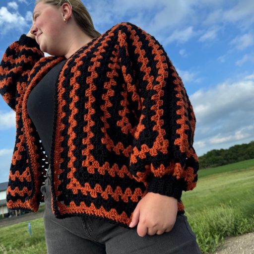 Hexagon Granny Square Cardigan