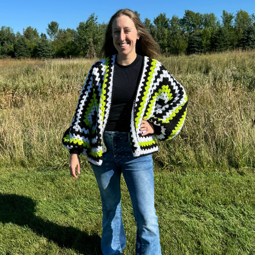 Hexagon Granny Square Cardigan