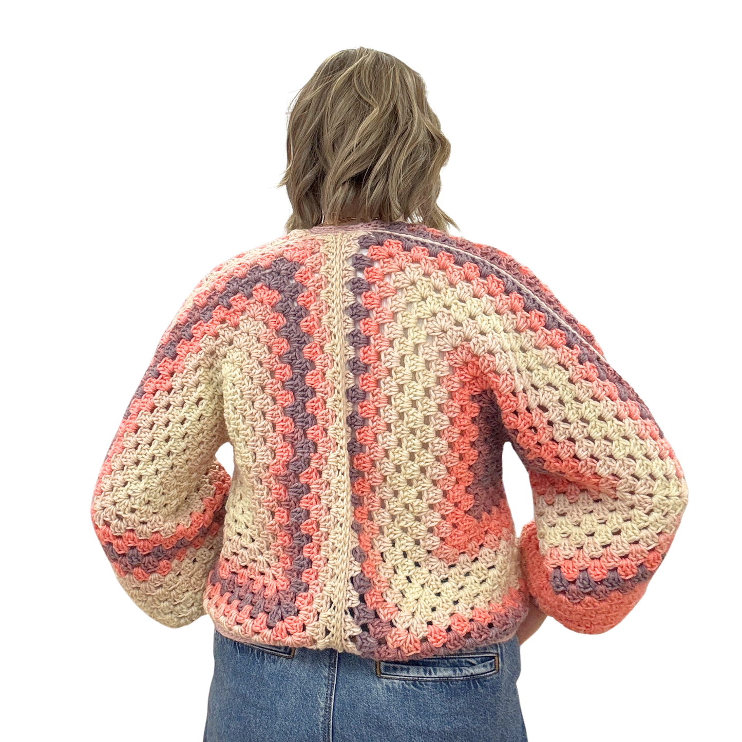 Cropped Hexagon Cardigan