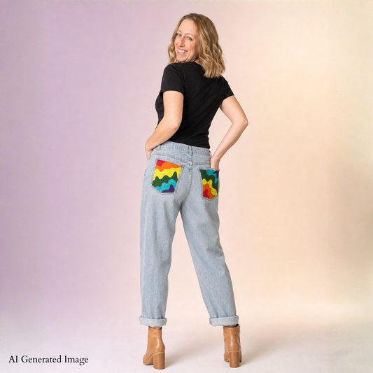 Pride Painted Jeans (size 8-10)