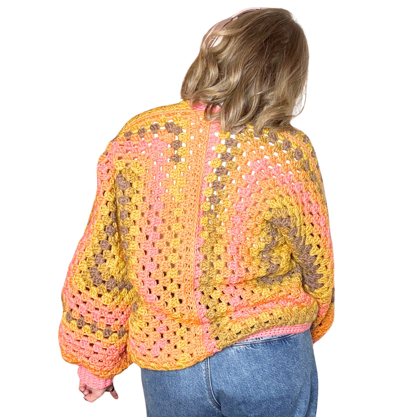 Cropped Hexagon Cardigan