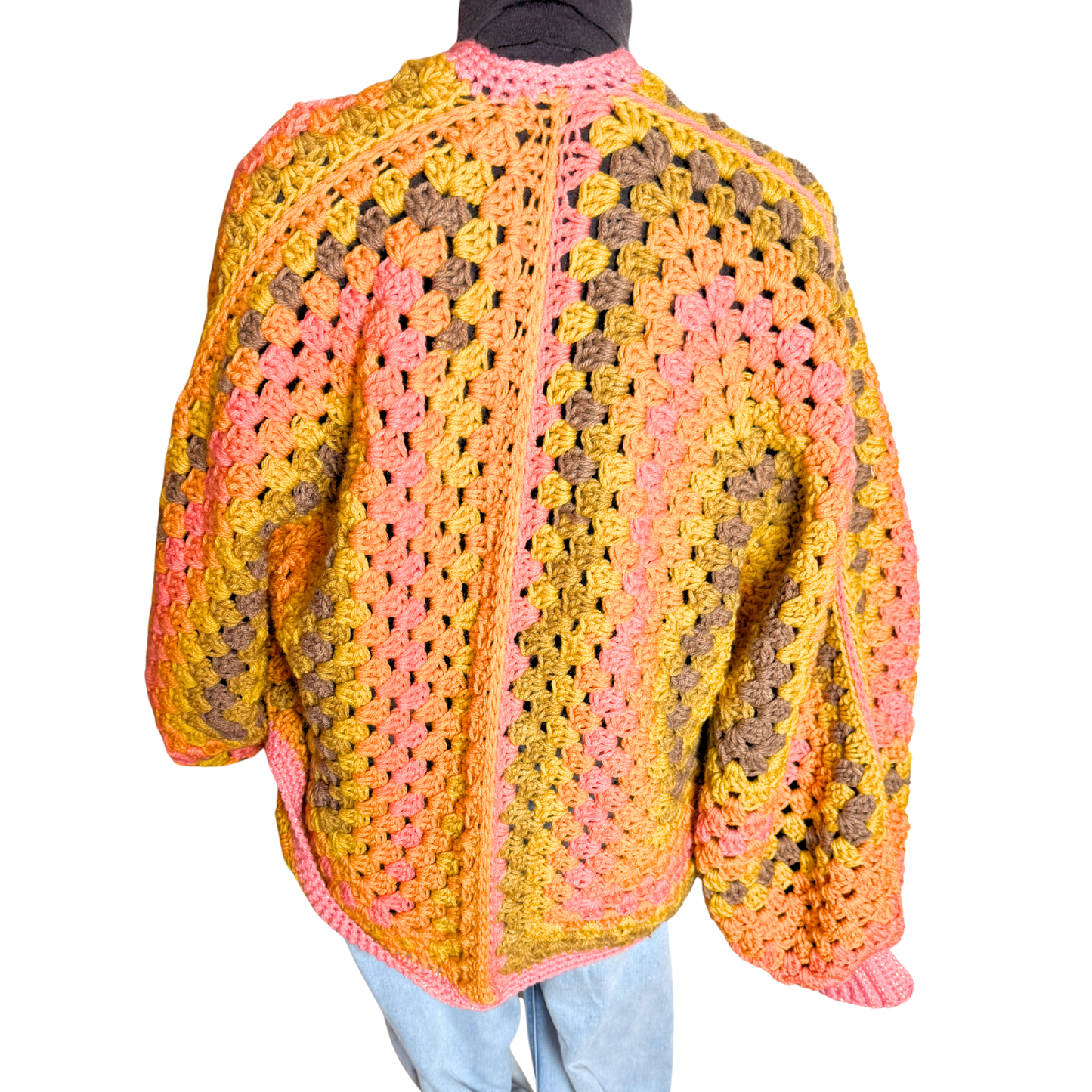 Cropped Hexagon Cardigan