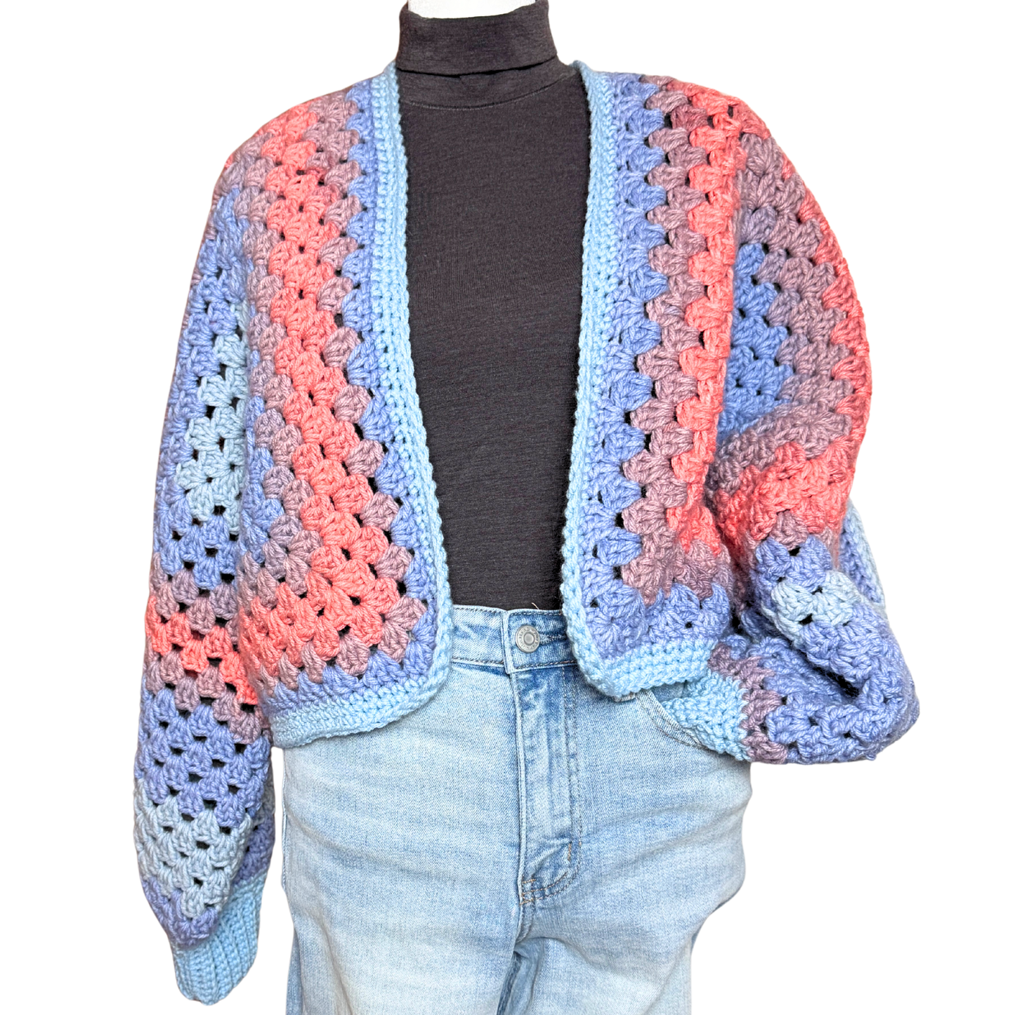 Cropped Hexagon Cardigan