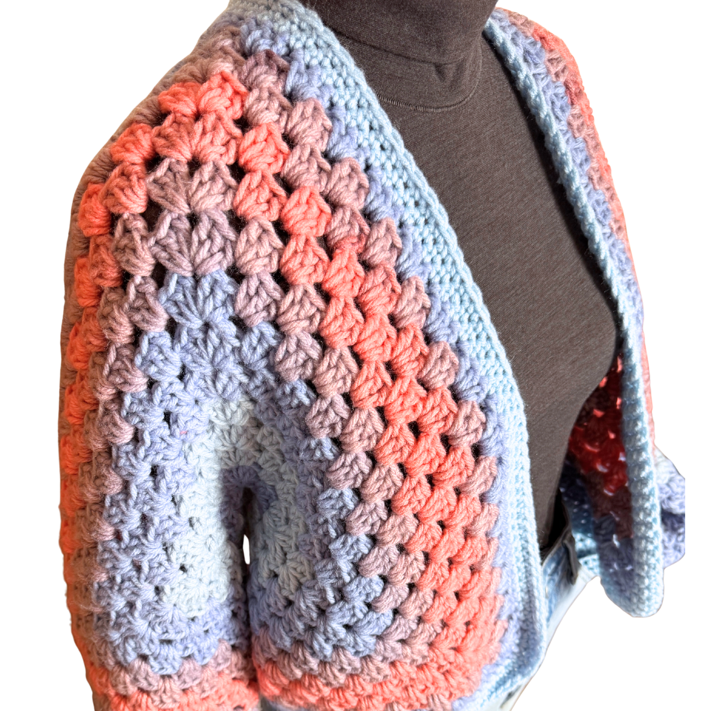 Cropped Hexagon Cardigan