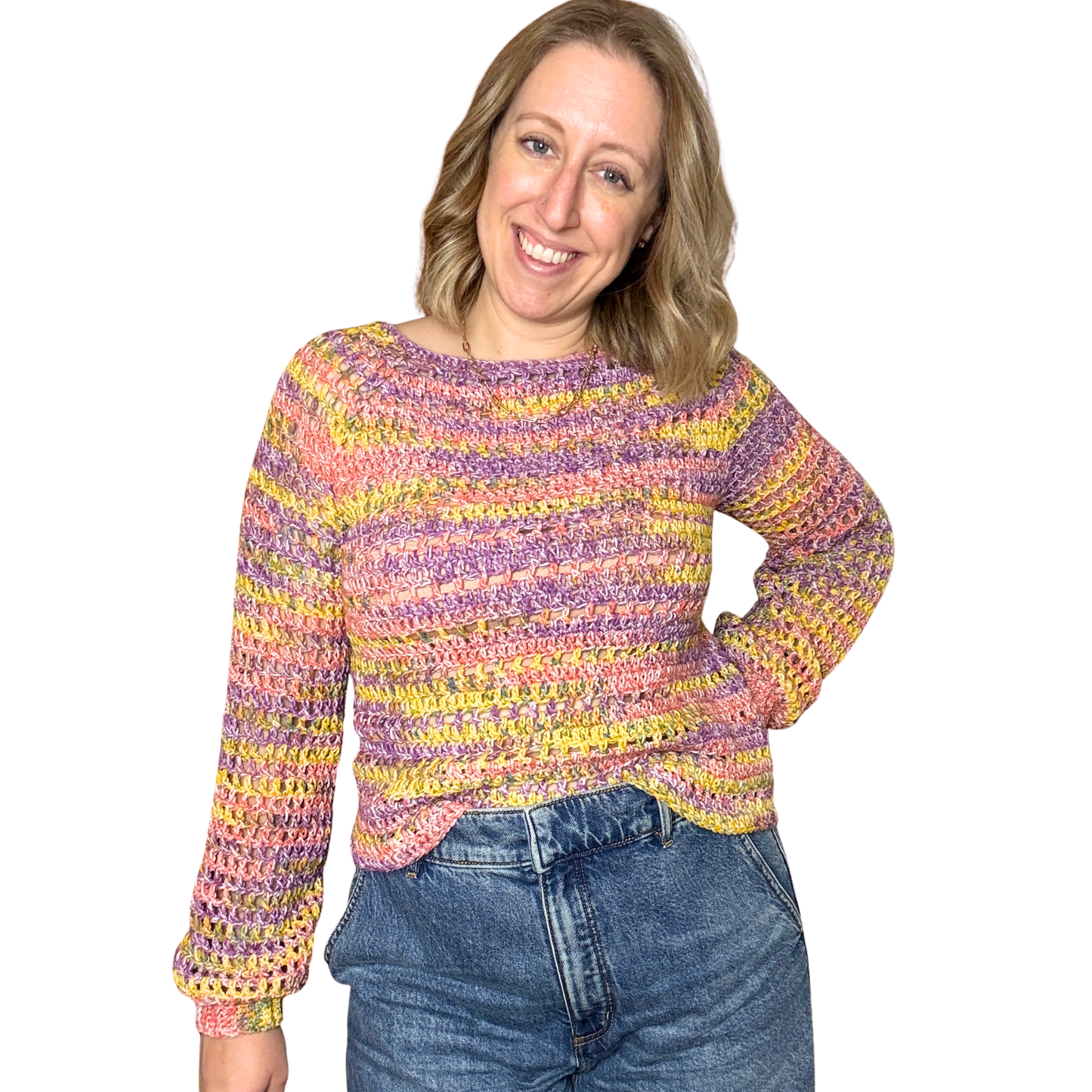 Mesh Around Crochet Sweater