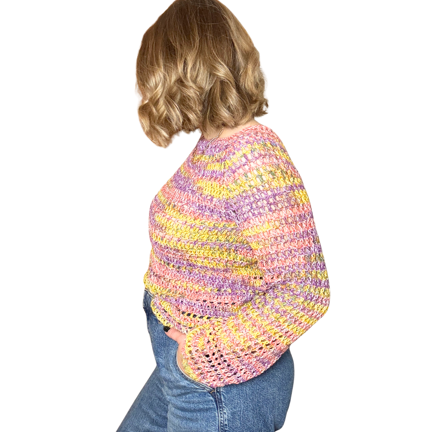 Mesh Around Crochet Sweater