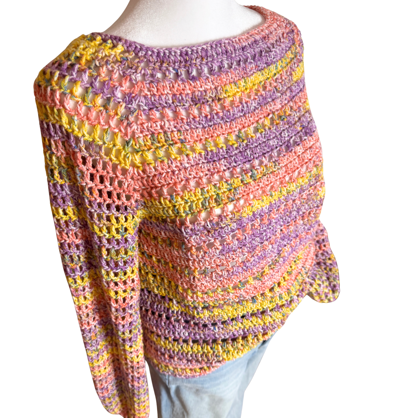 Mesh Around Crochet Sweater