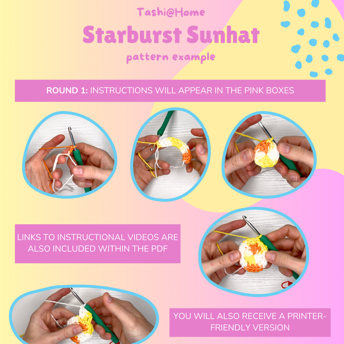 Starburst Sunhat PDF PATTERN