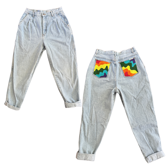 Pride Painted Jeans (size 8-10)