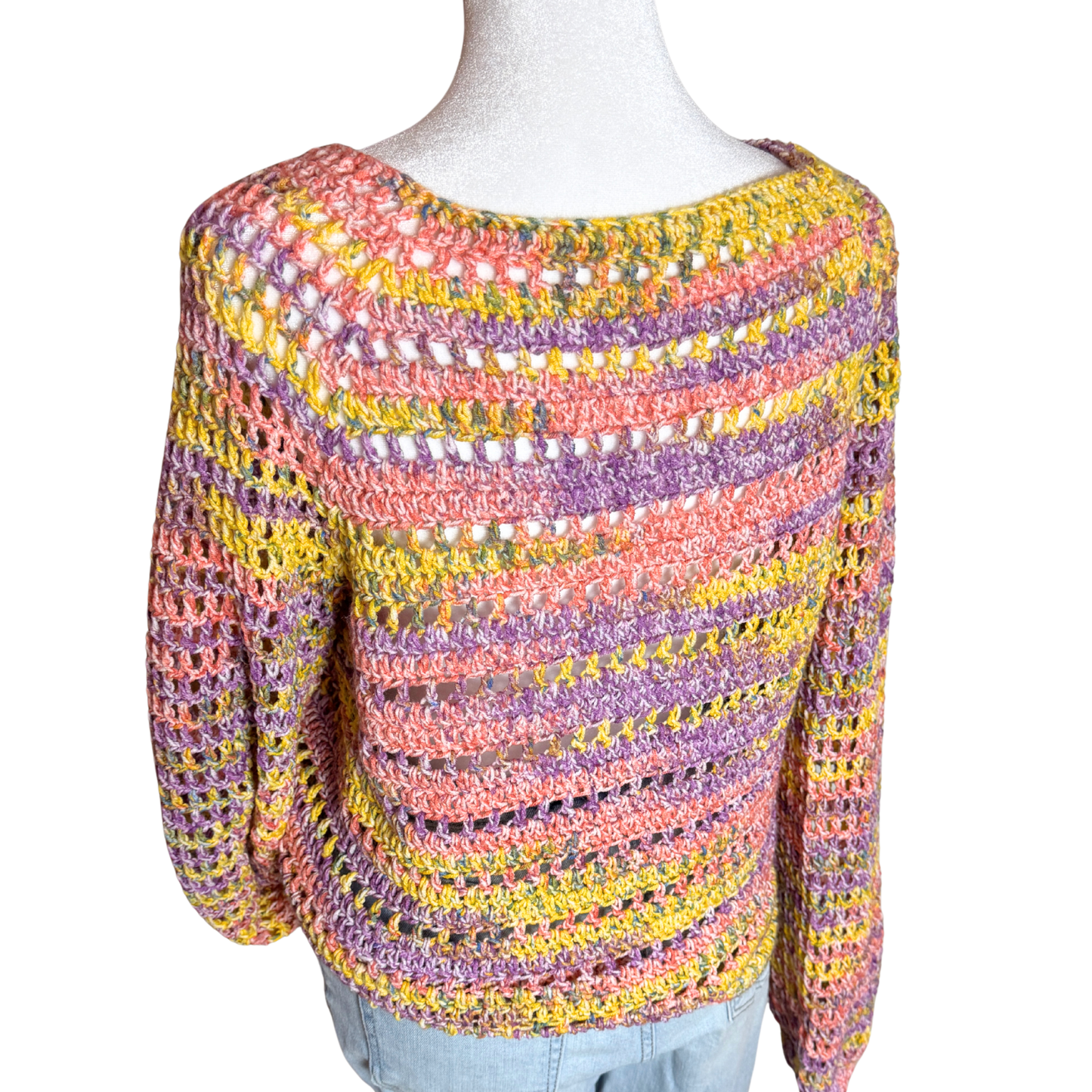 Mesh Around Crochet Sweater