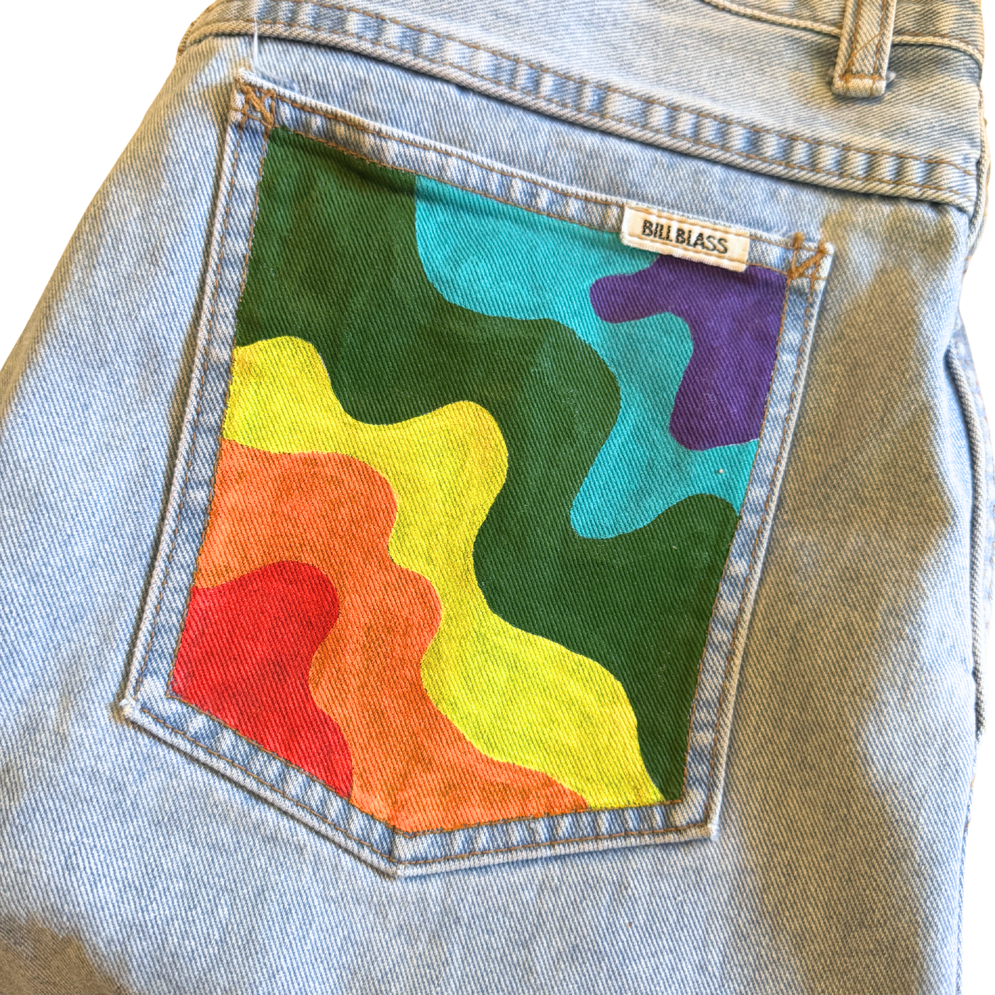 Pride Painted Jeans (size 8-10)