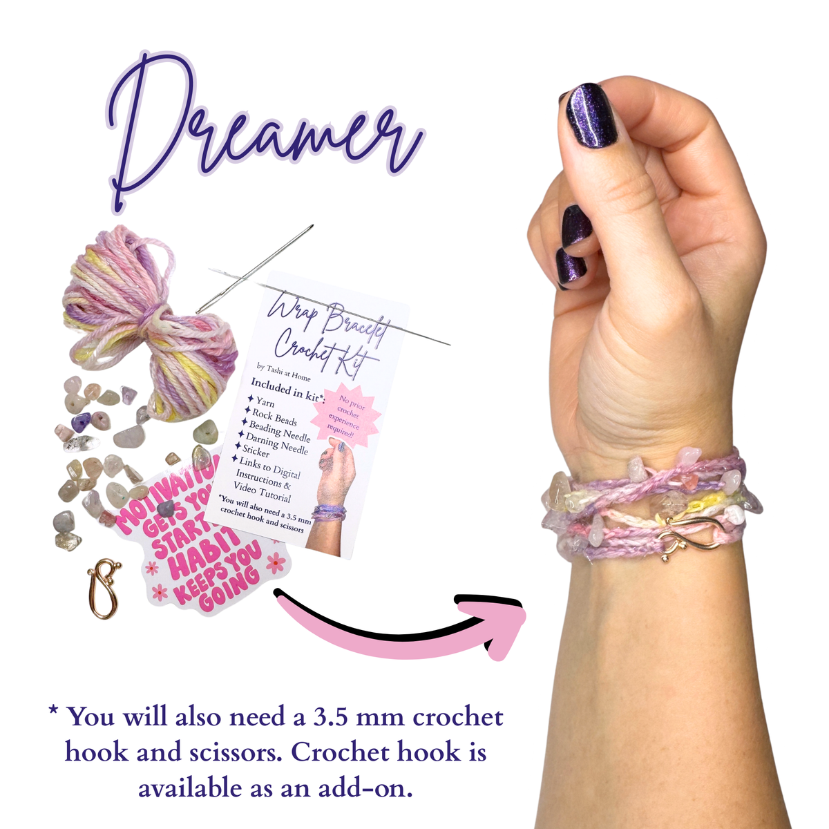 Wrap Bracelet CROCHET KIT