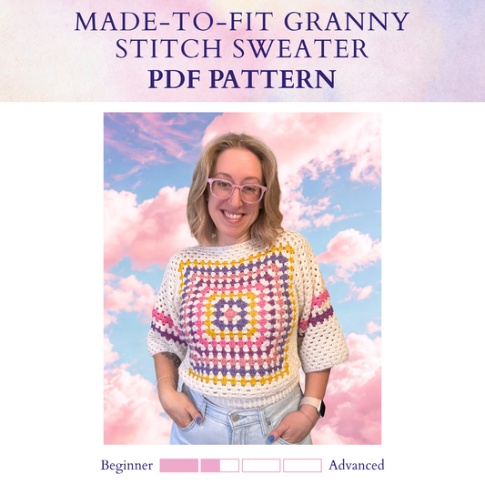 Made-to-Fit Granny Stitch Sweater PDF PATTERN