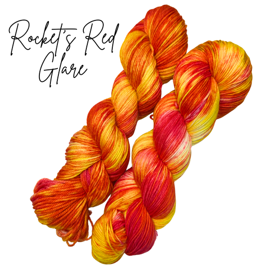 Rocket's Red Glare (fingering & worsted)